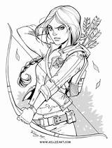 Coloring Katniss Hunger Kelleeart Everdeen Kellee Archery Nbsp Trilogy Getdrawings Megacon Sketch sketch template