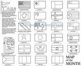 Flags Colouring Mapofthemonth American sketch template