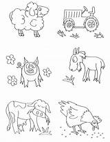 Farm Animal Coloring Pages Preschool Animals Printable Print Kids Templates Preschoolers Colouring Activities Printables Pig Color Farmyard Theme Clipart Sheets sketch template