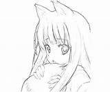 Spice Koushinryou Ookami Sad Pages Coloring sketch template