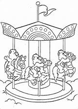 Care Bears Circus Coloring Pages Playing Book Kids sketch template