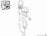 Ben Coloring Pages Lineart Fighting Printable Color Kids sketch template