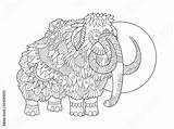 Mammoth Coloring Similaires Fichiers Rechercher Maquette sketch template
