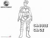 Pages Coloring Mortal Kombat Cage Cassie Printable sketch template