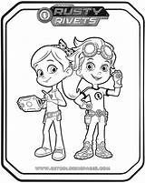 Rusty Rivets Getcolorings Colorin Books sketch template
