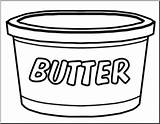 Butter Clipart Coloring Clip Food Webstockreview Containers Clipground sketch template