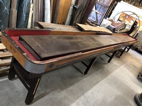 regulation antique shuffleboard table schillers