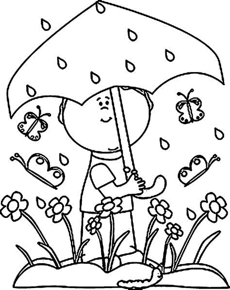 rain coloring page coloring home