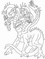 Hydra Monster Coloring Legend Pages Printable Greek Mythology Categories sketch template