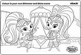 Shimmer Shine Coloring Pages Colouring Printable Fun Print Halloween Printables Girls Having Color Books Sheets Nick Jr Book Kids A4 sketch template
