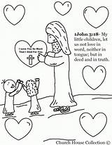 Coloring Children Pages Jesuse Jesus Loves Popular Printable sketch template