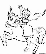 Prinzessin Einhorn Ausmalbilder Desene Colorat Unicorni Usoare Cu sketch template