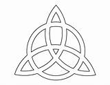 Triquetra Wiccan Outline Symbol Protection Patternuniverse Pagan Awsome sketch template