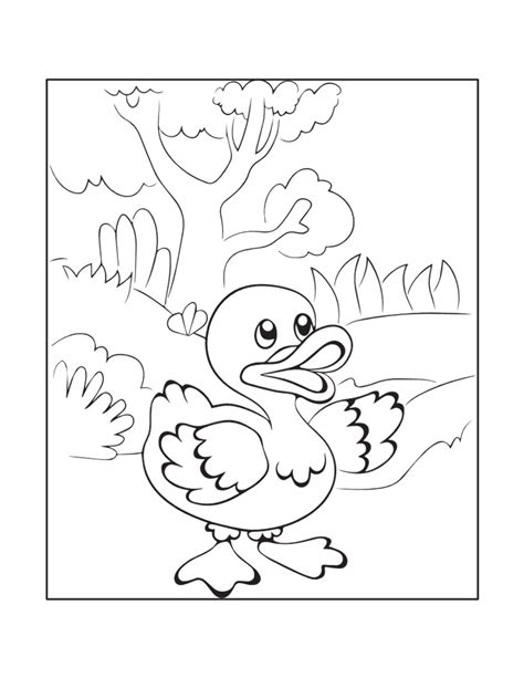 duck coloring pages   printable  verbnow