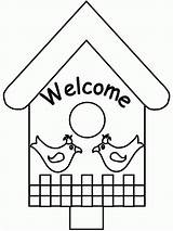 Coloring Pages Birdhouse Welcome Spring Bird House Color Clipart Printable Fall Print Coloringpagebook Kids Getcolorings Book Popular Pag Coloringhome Chick sketch template