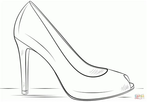 shoe coloring pages coloring home