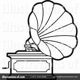 Gramophone Drawing Illustration Clipart Perera Lal Royalty Rf Paintingvalley sketch template