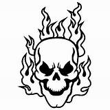 Skull Coloring Printable Pages Skulls Tattoo Flaming Designs Print Easy Evil Bones Cliparts Clipart Clip Fire Sugar Vinyl Sticker Library sketch template
