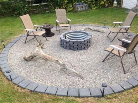 easy  cheap fire pit  backyard landscaping ideas setyouroom