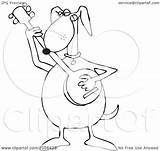 Banjo Outline Playing Coloring Dog Illustration Royalty Djart Clip Vector Clipart sketch template