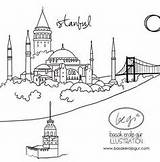 Istanbul Hagia sketch template