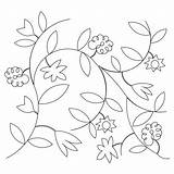 Folk Pano Flower sketch template