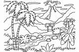 Coloring Nature Pages Kids Print sketch template