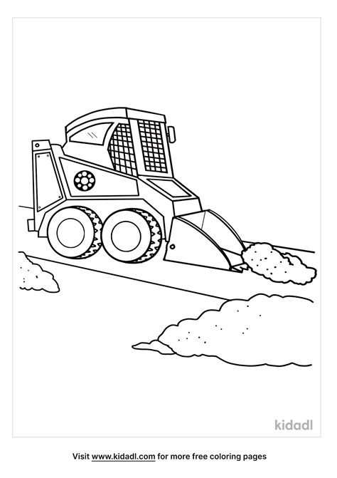 skid steer coloring page  vehicles coloring page coloring home