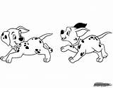 Running Puppies Disneyclips Coloring Pages Dalmatian sketch template