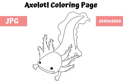 inspirational stock axolotl coloring page coloring page  axolotl  patterned style