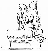 Birthday Coloring Pages Year Cake Girl Old Kids Drawing Her Printactivities Disney Getdrawings sketch template