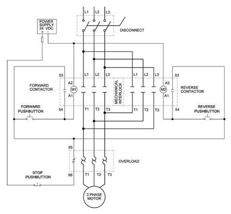 phase reversing contactor wiring diagram electrical wiring
