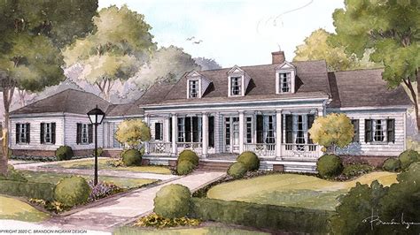 slfrontrendering southern house plans southern living house