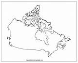 Canada Map Blank Outline Printable Country Transparent sketch template