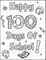 School Coloring 100 Days 100th Pages Printable Kindergarten First Happy Printables Sheet Activities Sheets Worksheets Color Fun Clipart Activity Kids sketch template