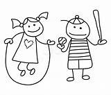 Stick Kids Figures Figure Child Coloring Clip Clipart sketch template