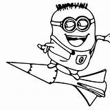 Minion Flying sketch template