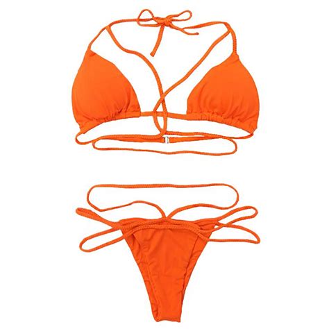 Online Cheap Braided Strap Padded Bikini Women Swimwear