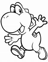 Yoshi Pages Coloring Printable Color sketch template