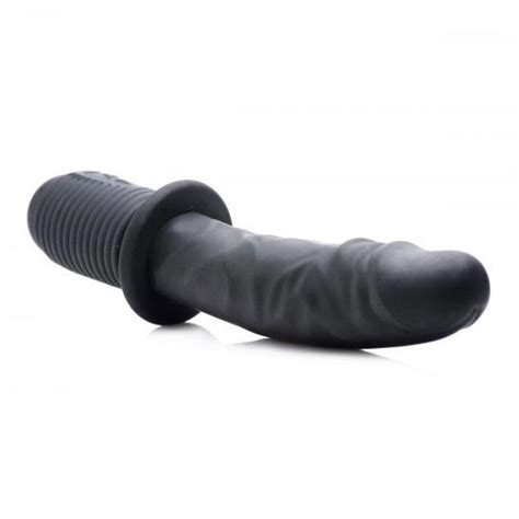 power pounder vibrating and thrusting silicone dildo black sex toys