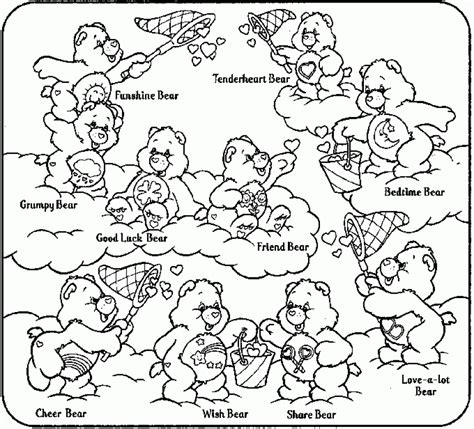 childrens printable care bear coloring pages tek