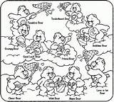Coloring Care Bear Pages Printable Print Children sketch template