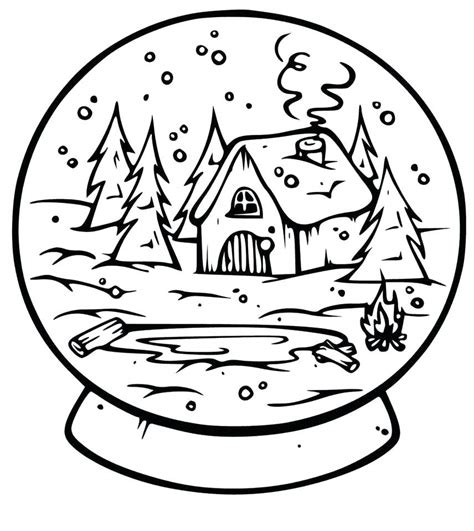 snow globe coloring pages  kids colours drawing wallpaper