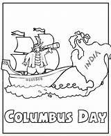 Columbus Coloring Pages Printable October Christopher Sheets America Kids Sheet Scribblefun sketch template