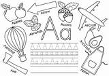 Coloring Pages School Kids 30seconds Letter Alphabet English Learning Back Printables Themed Mom Fun Writing Practice Book Illustration Children sketch template