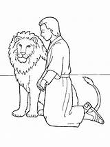 Daniel Den Coloring Lion Lions Bible Pages Manual Clipart Illustration Story Drawing Kids Prayer Kneeling Line Primary Nursery Printable School sketch template
