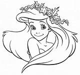 Ariel Coloring Pages Mermaid sketch template
