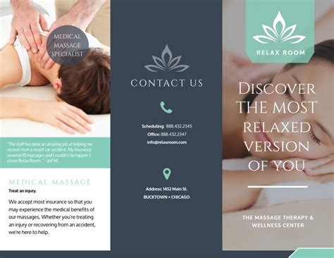 Relax Massage Therapy Tri Fold Brochure Template