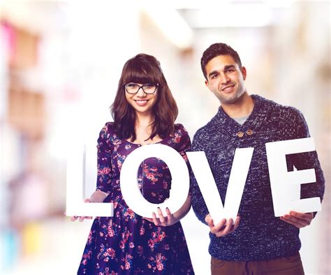 photo couple holding letters   love