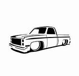 Lowrider C10 Dropped Slammed Decal Outline Dxf Chevrolet Lowered S10 Decals Silverado Clipartmag C10s Automotif sketch template